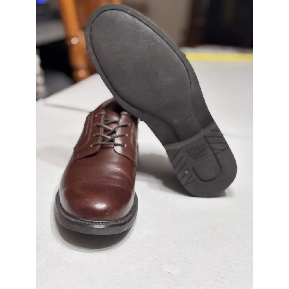 Nunn Bush Runway Men's 8.5M Brown Leather Oxford‎ Dress Shoes Made in Brazil